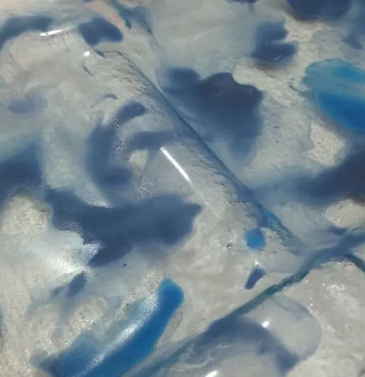 Textura de vidrio fundido en azules